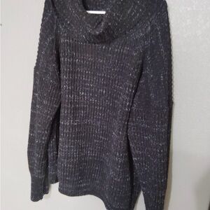 Free People Charcoal Cowl Neck Sweater